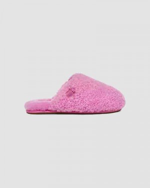 Kapcie UGG Maxi Curly Slide Dziecięce Różowe | PLP8538J