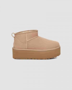 Kozaki UGG Classic Ultra Mini Platform Dziecięce Brązowe | PLD8541F