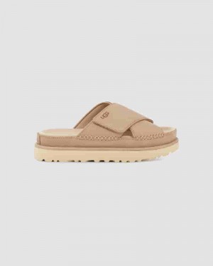 Sandały UGG Goldenstar Cross Slide Damskie Brązowe | PLR8688V